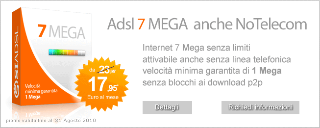 adsl 7 mega anche senza linea telefonica